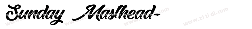 Sunday Masthead字体转换